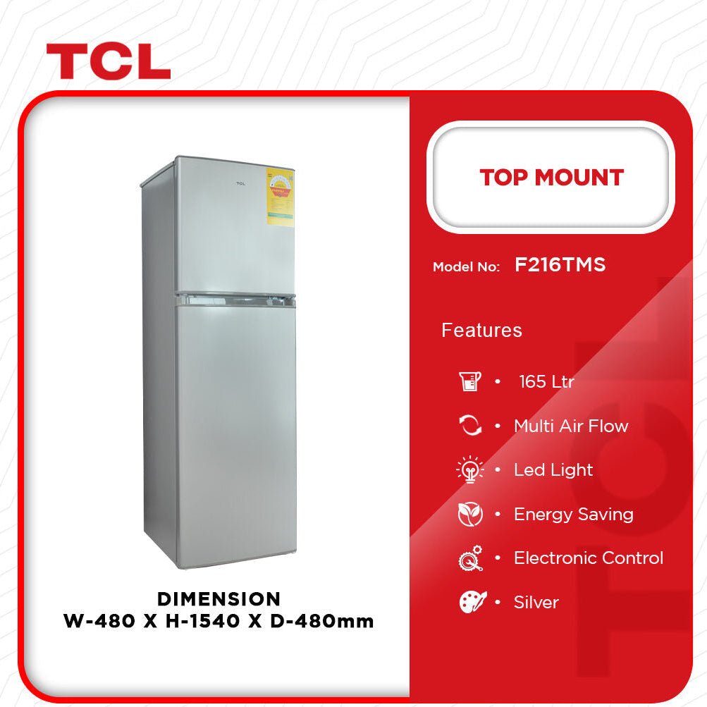 TCL Top Mount Refrigerator