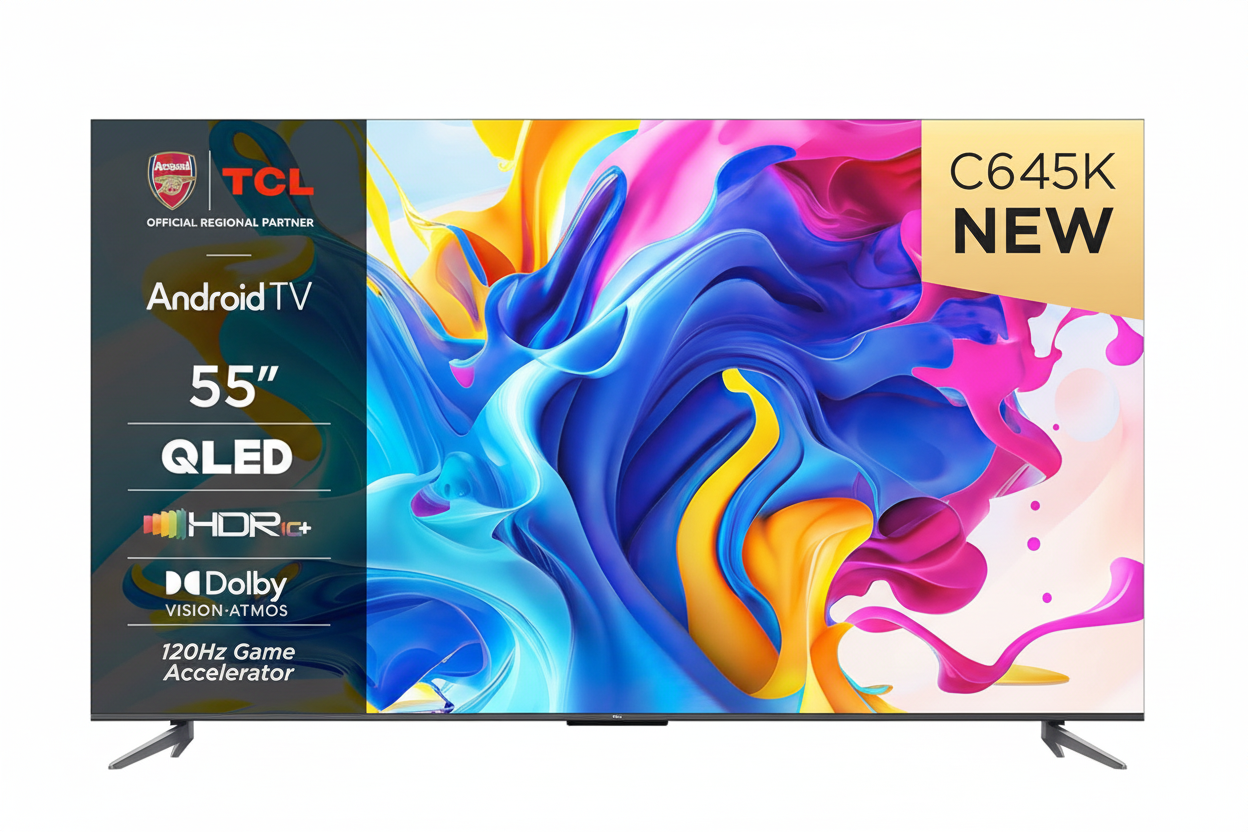 Enhanced TCL 55 Inch QLED Android Smart TV C645K