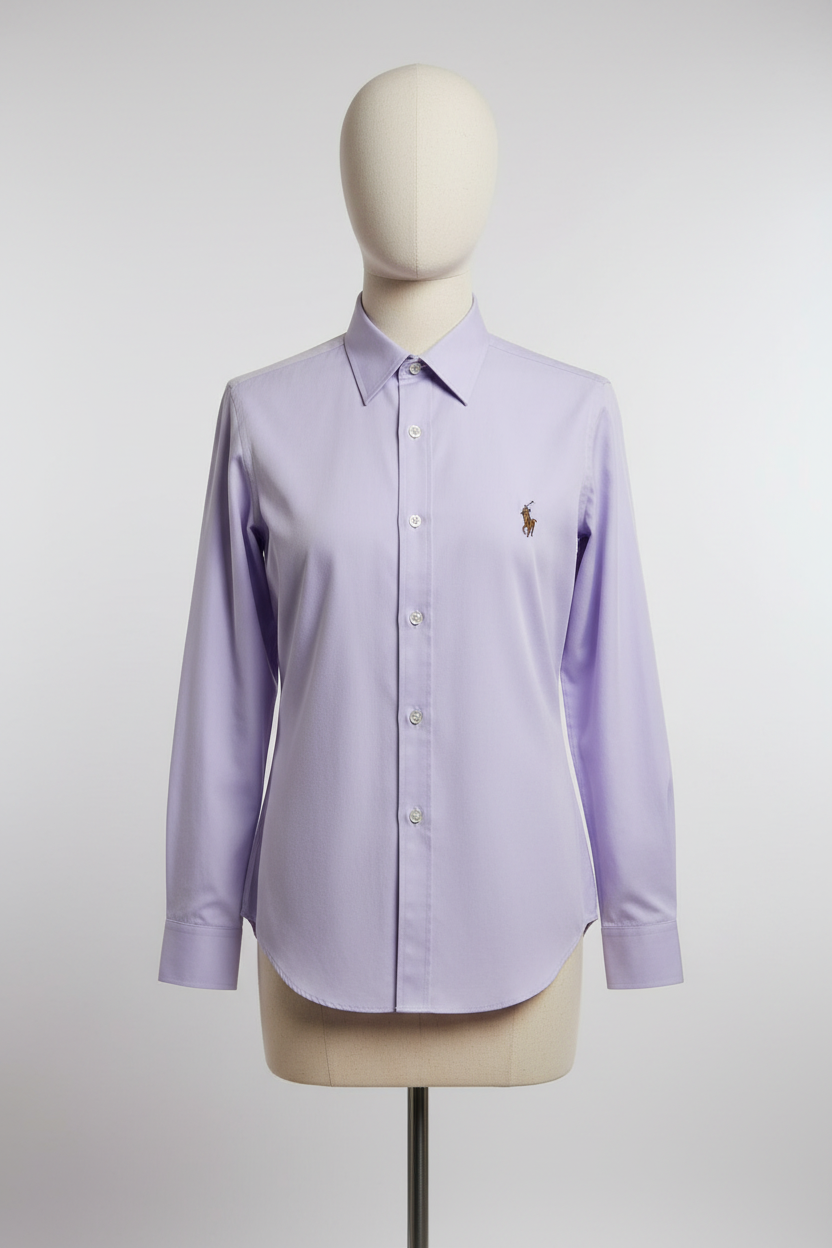 Light purple Polo Ralph Lauren shirt on mannequin